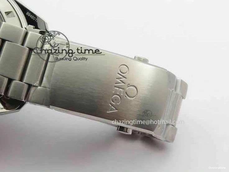 0320 Sophisticated Planet Ocean Master Chronometer Chrono SS OM 1:1 Best Edition Orange On SS Bracelet A 8156